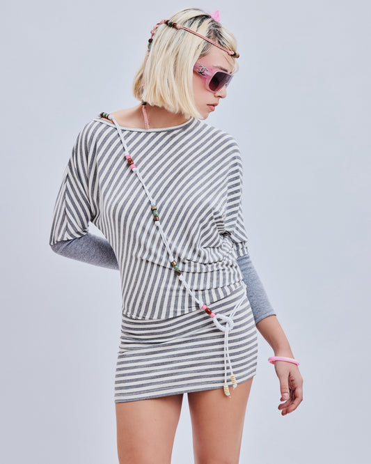 VESTIDO RAYAS MELANGE